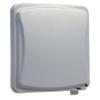 TayMac MM1410G Flat Weatherproof Plastic Cover 55 Configurations Vertical/Horizontal Two Gang, Flat Grey view 1