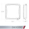 TayMac MM1410G Flat Weatherproof Plastic Cover 55 Configurations Vertical/Horizontal Two Gang, Flat Grey view 3