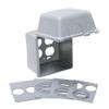 TayMac MM7440G 4.75-in. Deep Outdoor Box, UFAST 55-in-1, Rated NEMA 3R 2-Gang Weatherproof in-Use Electrical Outlet Cover for Home Improvement, Gray view 1