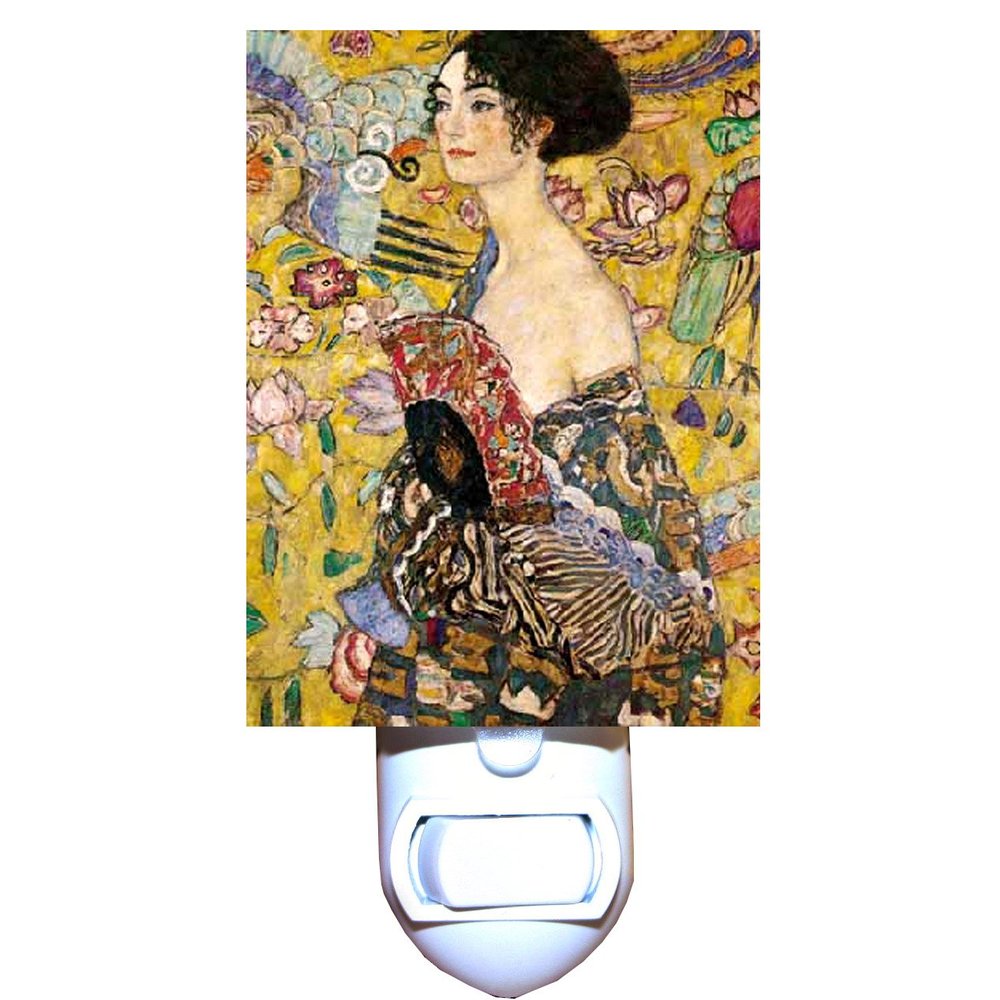 Gotham Decor Lady with Fan by Klimt Decorative Night Light