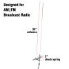 RoadPro (RP-557) 28" AM/FM Mirror Mount Stainless Steel Antenna Kit with 2" Shock Spring view 2