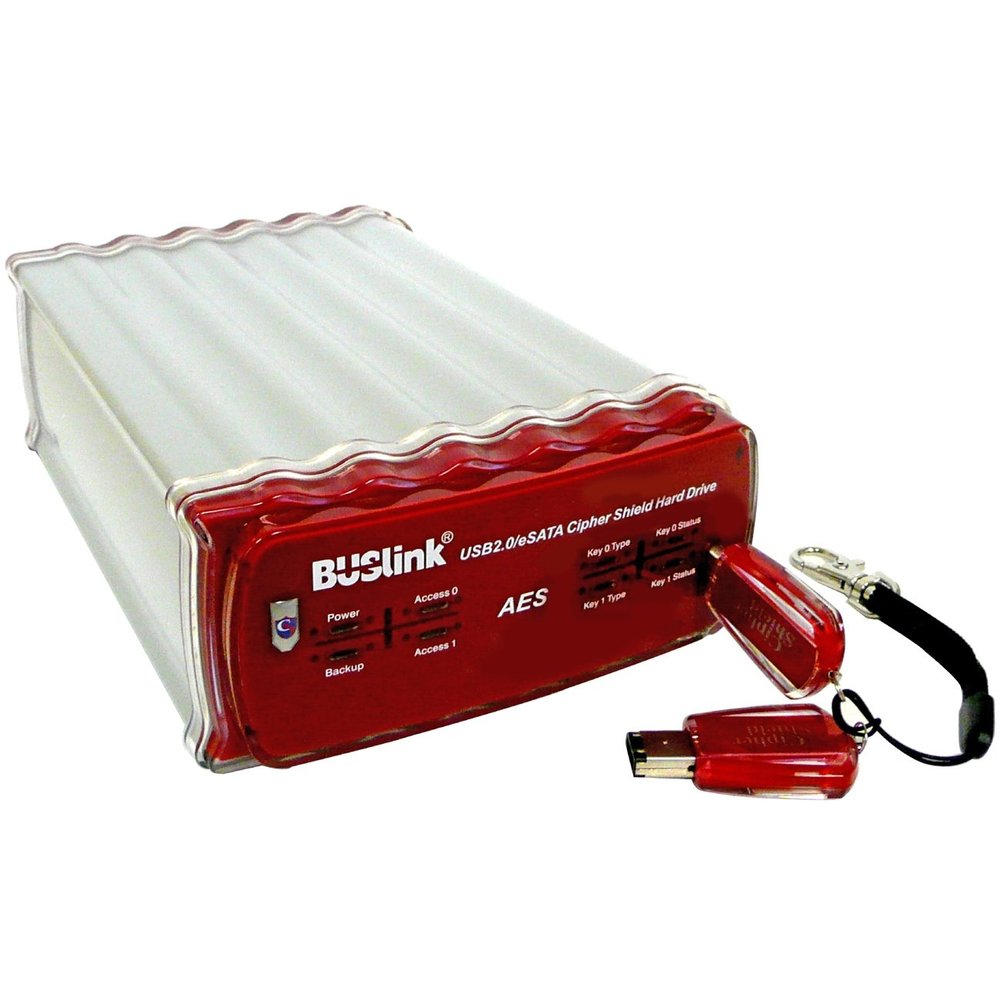 BUSLINK 2TB USB 2.0 Hispeed 128BIT AES Encrypted Hippa Nist Certified