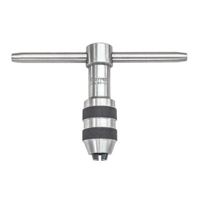 Starrett T-Handle Tap Wrench - Ideal for Holding Taps, Drills, Reamers and Small Tools - 1/4-1/2" Capacity Tap Size, 3-1/2" Body Length, 3/16-5/16" Square Shank - 93C
