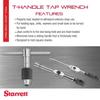Starrett T-Handle Tap Wrench - Ideal for Holding Taps, Drills, Reamers and Small Tools - 1/4-1/2" Capacity Tap Size, 3-1/2" Body Length, 3/16-5/16" Square Shank - 93C view 2