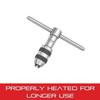 Starrett T-Handle Tap Wrench - Ideal for Holding Taps, Drills, Reamers and Small Tools - 1/4-1/2" Capacity Tap Size, 3-1/2" Body Length, 3/16-5/16" Square Shank - 93C view 3