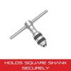 Starrett T-Handle Tap Wrench - Ideal for Holding Taps, Drills, Reamers and Small Tools - 1/4-1/2" Capacity Tap Size, 3-1/2" Body Length, 3/16-5/16" Square Shank - 93C view 4