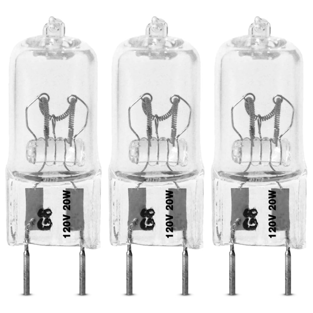 Feit Electric 20-Watt Xenon Halogen Light Bulb, Dimmable, 3000K Bright White, G8 Bi-Pin Base, 170 Lumens, 90+ CRI, Cool & Long-Lasting for Under Cabinet, Accent, Display, & Task Lighting, 3-Pack