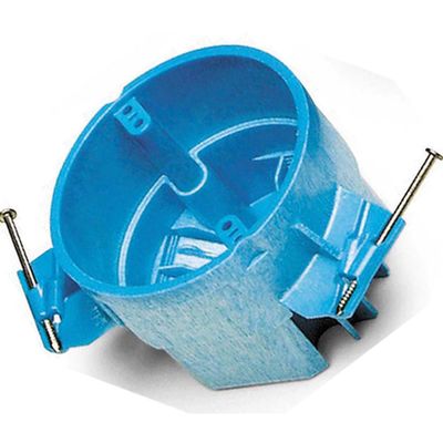 Carlon BH525A-UPC Ceiling Fan Box, Round, New Work, 4-Inch Diameter by 3-Inch Depth, Blue