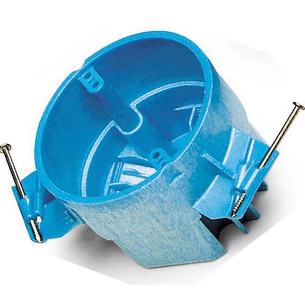Carlon BH525A-UPC Ceiling Fan Box, Round, New Work, 4-Inch Diameter by 3-Inch Depth, Blue