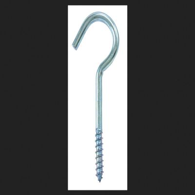 Hampton Small Zinc-Plated Silver Steel 3.375 in. L Ceiling Hook 50 lb. 1 pk