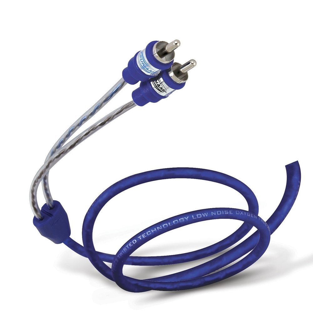Tsunami RTP950-Y3 RCA 2/Male to 1-3.5mm/Male Cable (7 Feet, Blue)