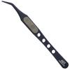 ALLEX Japanese Sticker Tweezers Precision Fine Point Tips (Curved Non-Stick Coating), Made in JAPAN, Pointy Craft Tweezers for Crafting, Hobby, Jewelry Detail Work, Japanese Stainless Steel, Black view 1