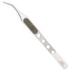 ALLEX Japanese Craft Tweezers Precision Fine Point Tips (Curved), Made in JAPAN, Pointy Tweezers for Crafting, Hobby, Jewelry Detail Work, Japanese Stainless Steel, Silver view 1