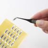 ALLEX Japanese Sticker Tweezers Precision Fine Point Tips (Straight Non-Stick Coating), Made in JAPAN, Pointy Craft Tweezers for Crafting, Hobby, Jewelry Detail Work, Japanese Stainless Steel, Black view 2