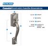 Schlage FE285 CAM 619 ACC LH Camelot Front Entry Handleset with Left-Handed Accent Lever, Lower Half Grip, Satin Nickel view 3