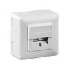 goobay 50943 CAT 5e Wall Plate Universial with Surface Mounting Frame, White view 1