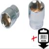 KS TOOLS 3/8" CHROMEplus Hexagonal Socket, 24mm, on Hang tag, one Size, Clear view 2