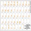 Swedish - Finnish Keyboard Stickers with Orange Lettering ON Transparent Background view 2