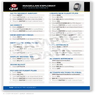 Magellan eXplorist Qref Card Checklist (Qref GPS Quick Reference)