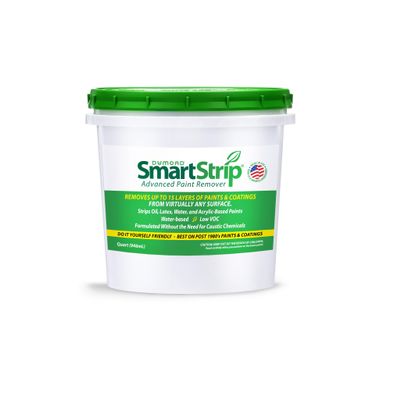 Smart Strip Advanced Paint Remover, For Removal of Acrylic, Latex, Oil & Water-Based Coatings, Non-Caustic Formula, Indoor/Outdoor, Contractor & DIY Friendly, 1 Quart