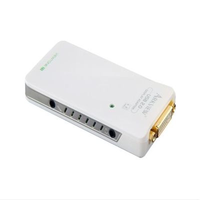 Arkview Multi-Display USB 2.0 to DVI/VGA/HDMI Adapter External Video Card (Link up to 6 Displays) 1600x1200 High Resolution with RCA Audio Jack