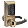 Simplex LL1021B-05-41 Pushbutton Lock, Antique Brass Finish view 1