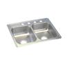 Elkay Dayton D225194 Equal Double Bowl Drop-in Sink, 25 x 19 x 6.5, Stainless Steel view 1