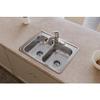 Elkay Dayton D225194 Equal Double Bowl Drop-in Sink, 25 x 19 x 6.5, Stainless Steel view 2
