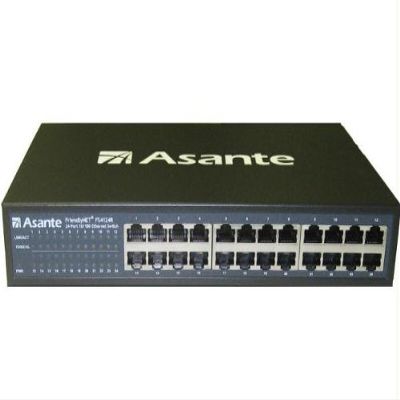 Asante FriendlyNet 24-Port 10/100 Mbps Fast Ethernet Switch (Dark Grey)