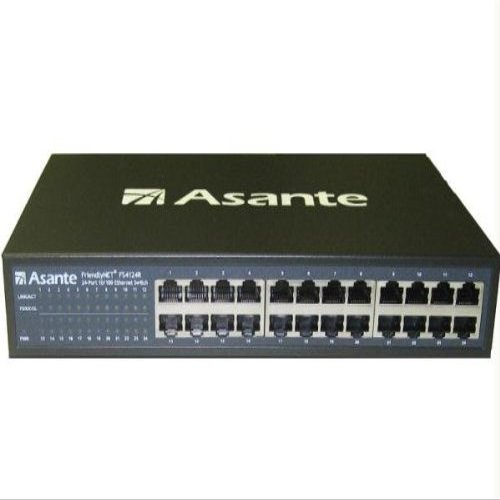 Asante FriendlyNet 24-Port 10/100 Mbps Fast Ethernet Switch (Dark Grey)