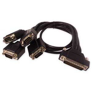 Mini 4S Fan-out 4DB9 Cable Work with Various Siig Serial Adapters