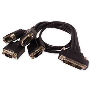 Mini 4S Fan-out 4DB9 Cable Work with Various Siig Serial Adapters