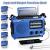 Kaito KA500BU 5-Way Powered Emergency AM/FM/SW Weather Alert Radio, Blue view 2