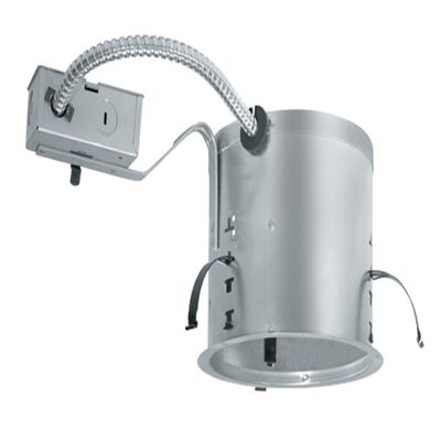 Juno Lighting Group IC21R 6" IC Rated Shallow Incandescent Universal Remodel Housing, Aluminum
