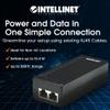 Intellinet PoE Injector - Converts Non-PoE to PoE Connections - Use CAT5 Ethernet Cable with RJ45 to Provide Both Power and Data  Supplies 15.4W up to 100 M (328 ft) Black 524179 view 4