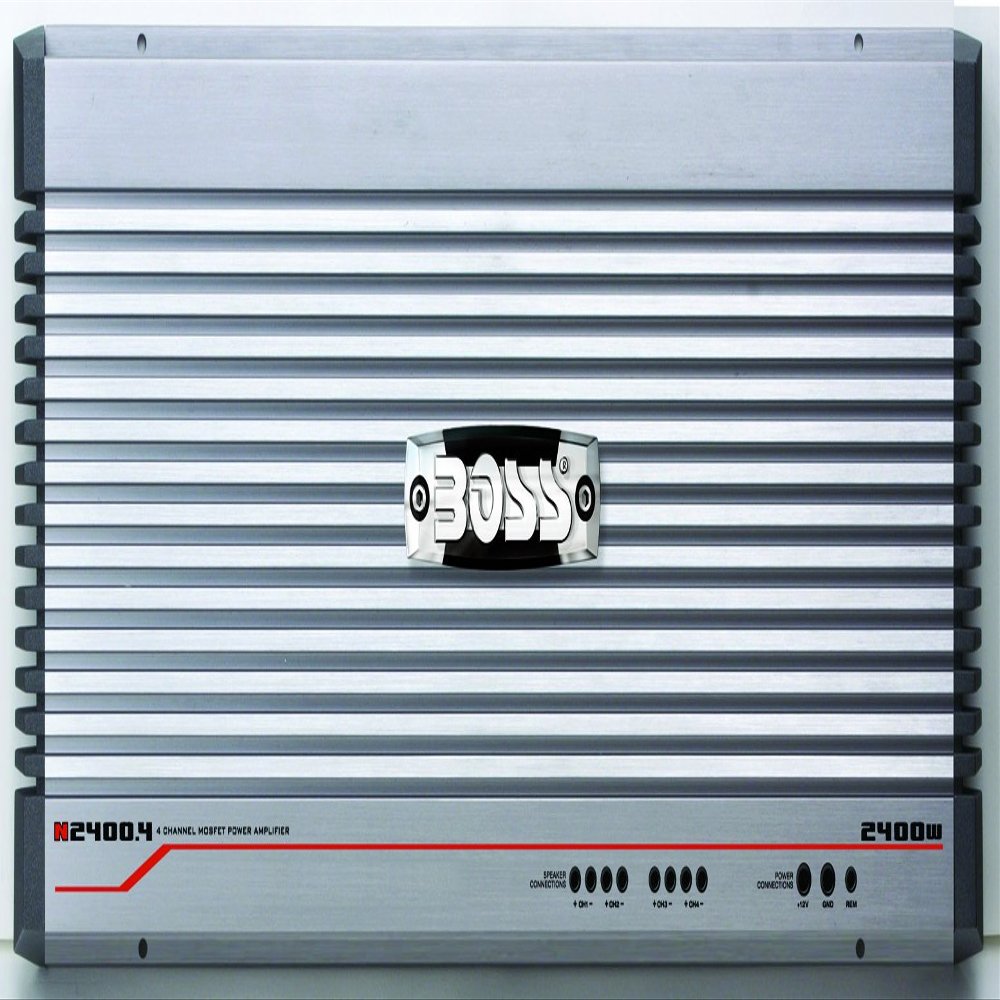 BOSS Audio Systems ONYX N2400.4 2400 Watts 4-Channel Mosfet Power Amplifier with Remote Subwoofer Level Control