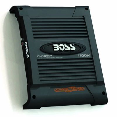 BOSS Audio Systems CW1100M Chaos Wired 1100 Watt Mosfet Monoblock Power Amplifier with Subwoofer Level Control