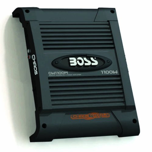 BOSS Audio Systems CW1100M Chaos Wired 1100 Watt Mosfet Monoblock Power Amplifier with Subwoofer Level Control