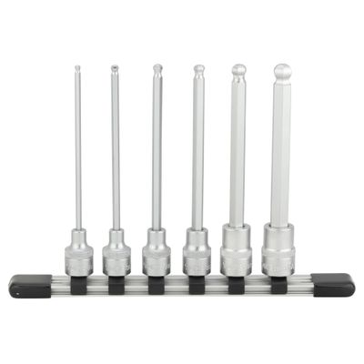 TONE Long Ball End Hex Socket Set with Socket Holder HBH306L 3/8" Inch Drive 6-Piece