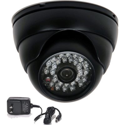 VideoSecu 700TVL Day Night Outdoor Security Camera Vandal Proof Built-in 1/3" Effio CCD Wide View Angle Lens 28 Infrared LEDs for CCTV DVR Home Surveillance with Power Supply 1PA