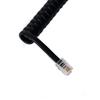 Cablesys GCHA444025FFB Telephone Handset Cord With Flat Black Cable With 1.5 Inch Lead 25 Ft view 1