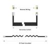 Cablesys GCHA444025FFB Telephone Handset Cord With Flat Black Cable With 1.5 Inch Lead 25 Ft view 2