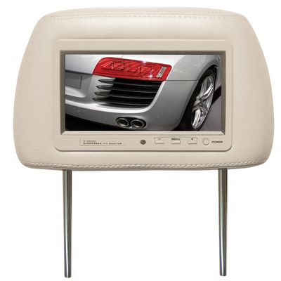 BOSS Audio Systems 7HRT 7-Inch Widescreen TFT Monitor1 Universal Headrest with Pre-Installed Tan