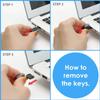 Elecom ESL-USB1K Security Lock for ESL-USB Stopper, Set of 12 view 2