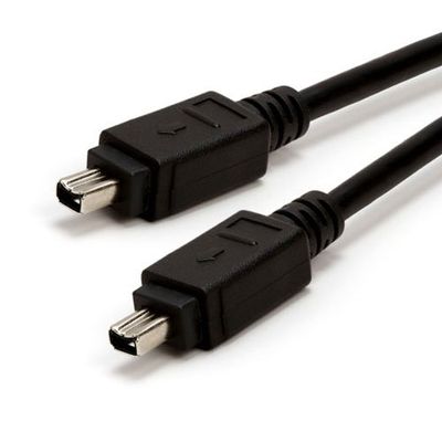 15Ft Firewire, i.link, IEEE-1394 4Pin to 4Pin Cable, Black