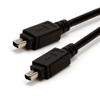 15Ft Firewire, i.link, IEEE-1394 4Pin to 4Pin Cable, Black view 1