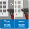 ICC 12-Port Keystone Wall Plate (1 Pack), UL Listed, Durable ABS Plastic, 2-Gang Wall Plate for RJ45 Modular Jack and Inserts, Almond view 3