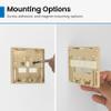 ICC 2-Port Surface Mount Box with Removable Icon, Ivory, Works with Wide and Slim Profile Keystone Jacks, Modular Outlet for Voice and Data, UL 94V-0, TAA Compliant, IC108SB2IV view 4
