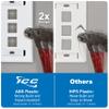 ICC Station ID Wall Plate with 3 Ports, Single Gang, UL Listed, ABS Plastic, Keystone Jack Compatible, Label Window with Clear Cover, White view 3