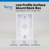 ICC Low Profile Surface Mount Back Box, 1-Gang, White, 1-Pack view 2